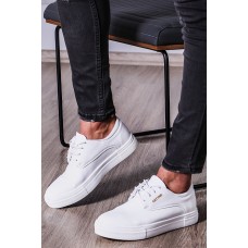 Erkek Yüksek Taban Beyaz Sneaker Ayakkabı