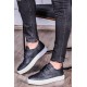 Erkek Yüksek Taban Füme Sneaker Ayakkabı